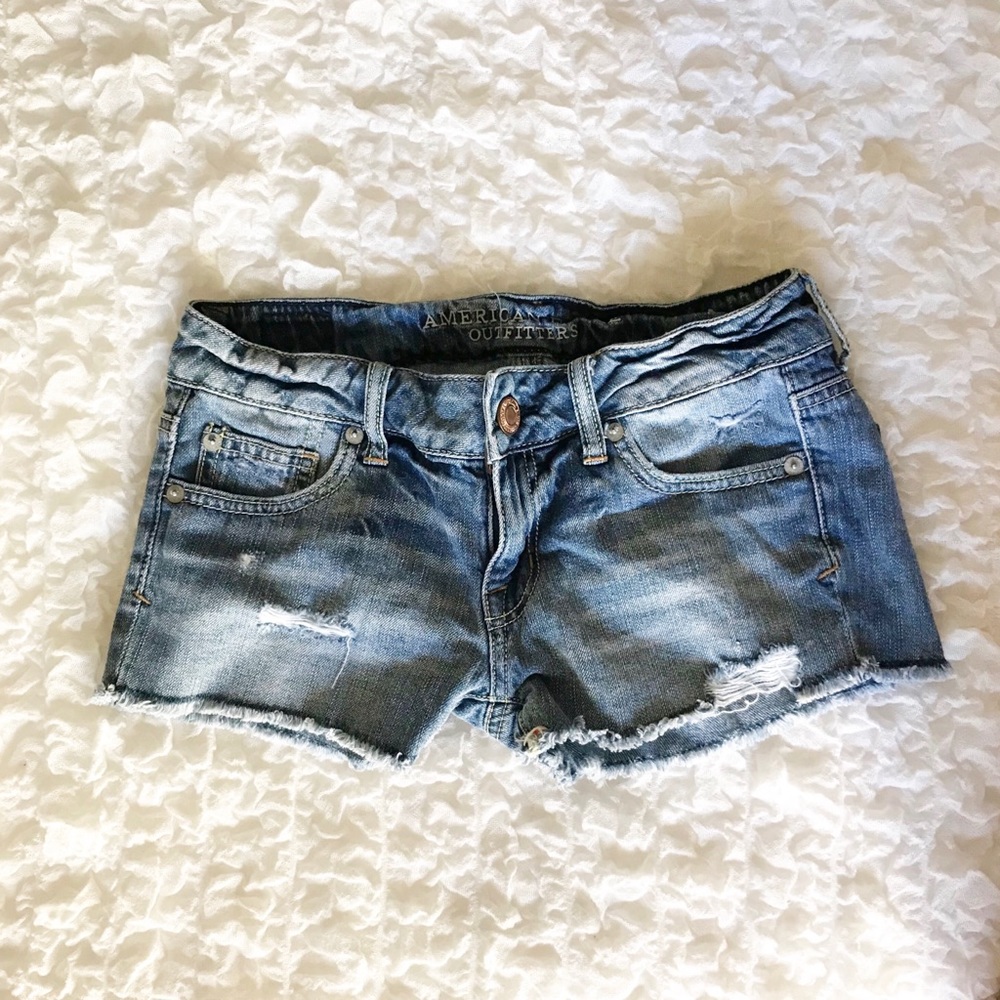 AE Frayed Denim Shorts